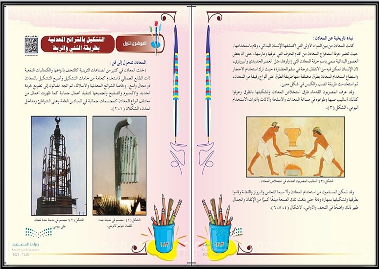 تحضير مادة التربية الفنية للصف الخامس الابتدائي الفصل الدراسي الثالث