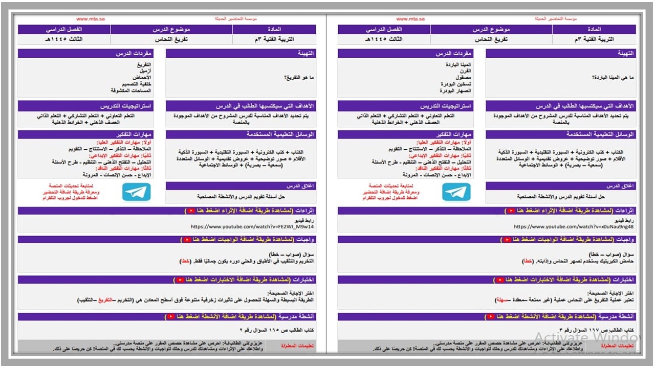 حل أسئلة تربية فنية ثالث متوسط الفصل الثالث