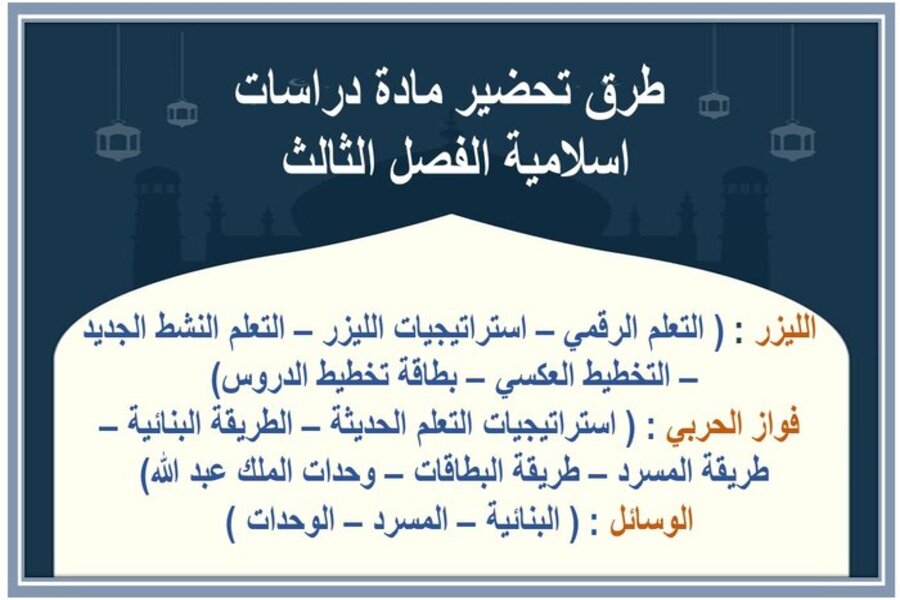 حل أسئلة مادة الدراسات الاسلامية للصف الخامس الابتدائي الفصل الدراسي الثالث
