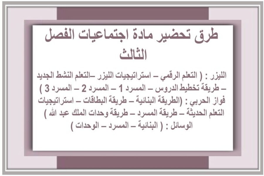 حل اسئلة مادة الدراسات الاجتماعية الصف الثالث المتوسط الفصل الثالث
