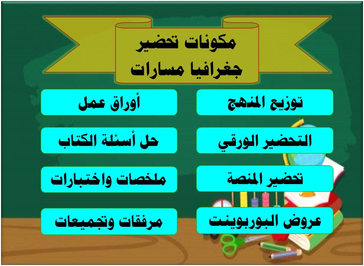 مكونات تحضير جغرافيا مسارات