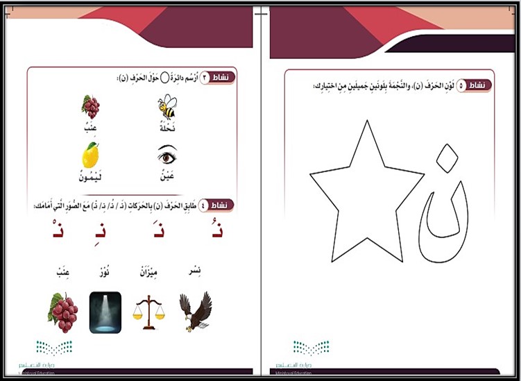 أوراق عمل لمادة لغتي الصف الثاني الابتدائي التربية الفكرية فصل دراسي الثالث