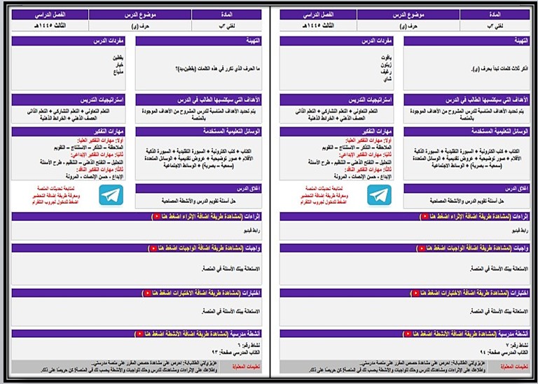 أوراق عمل مادة لغتي الصف الثالث الابتدائي التربية الفكرية الفصل الدراسي الثالث
