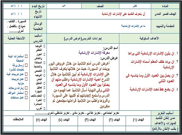 أوراق عمل مادة لغتي الصف الخامس الابتدائي التربية الفكرية فصل دراسي الثالث