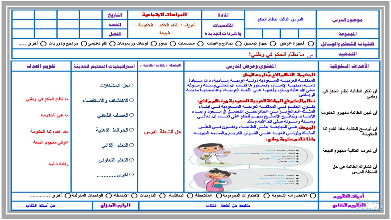 بور بوينت ماده الاجتماعيات للصف الرابع الابتدائي الفصل الدراسي الاول