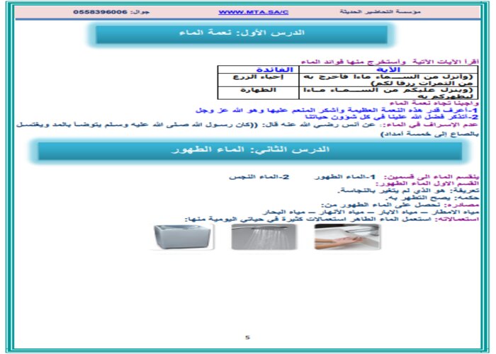 بوربوينت فقه رابع ابتدائي الفصل الاول