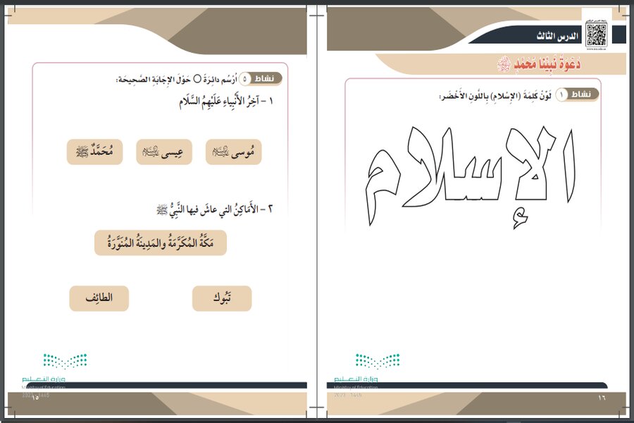 بوربوينت مادة التربية الإسلامية الصف الثاني الابتدائي التربية الفكرية الفصل الدراسي الثالث