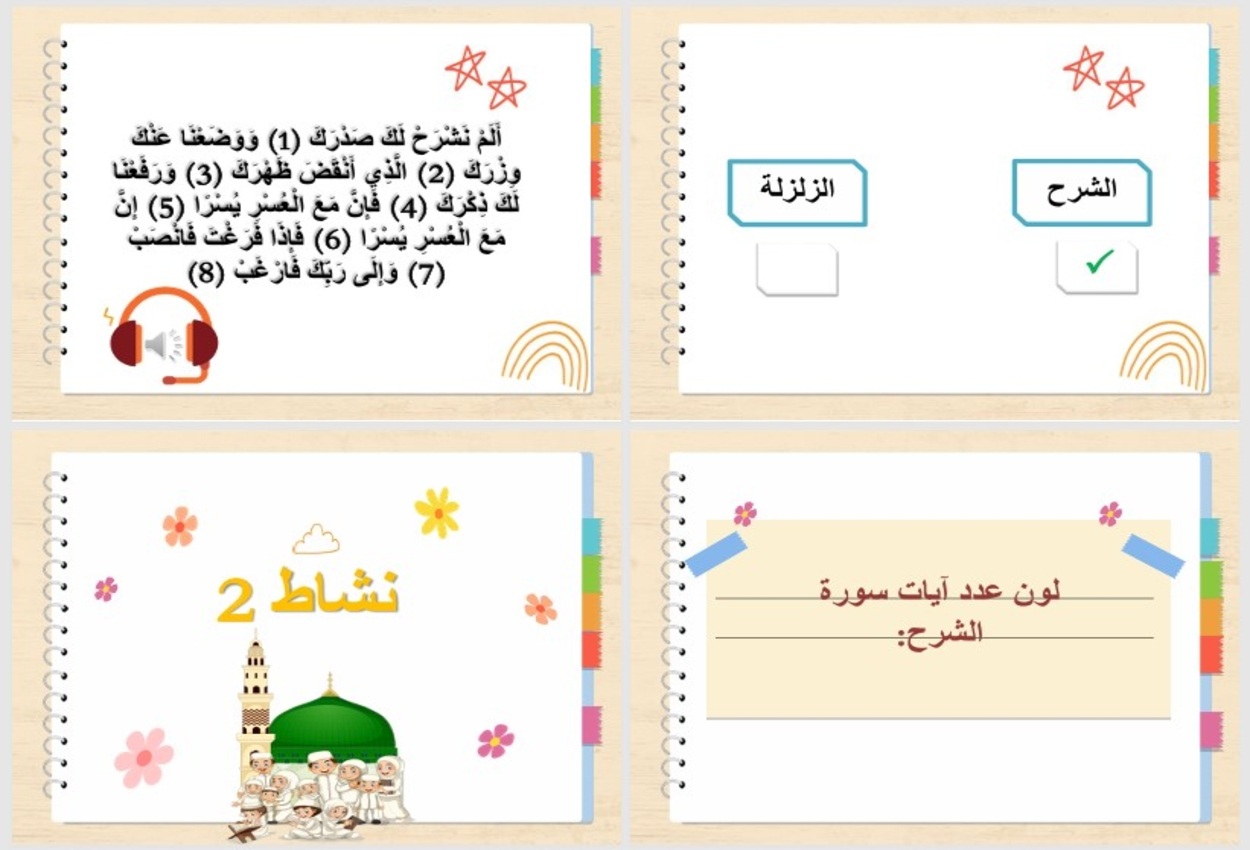 تحضير مادة التربية الإسلامية الصف الثاني الابتدائي التربية الفكرية الفصل الدراسي الثاني