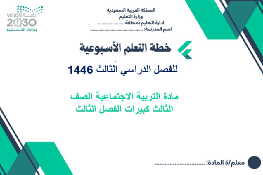 بوربوينت مادة التربية الاجتماعية الصف الثالث كبيرات الفصل الثالث