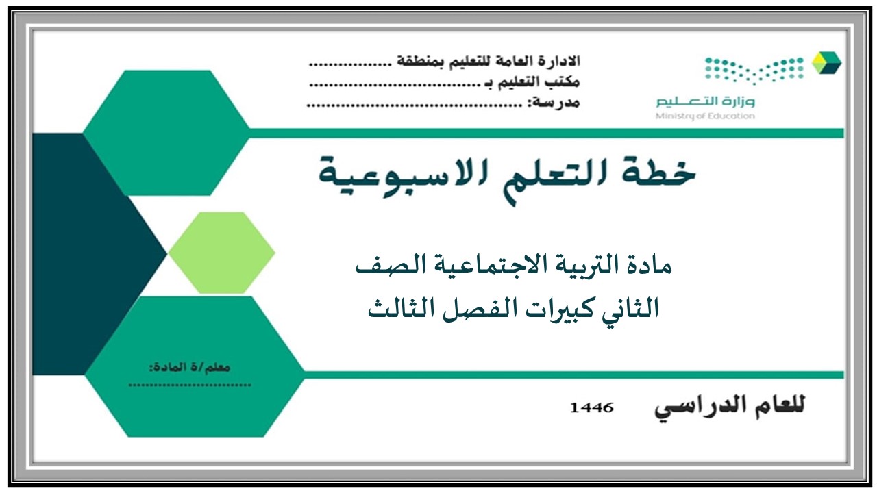 بوربوينت مادة التربية الاجتماعية الصف الثاني كبيرات الفصل الثالث