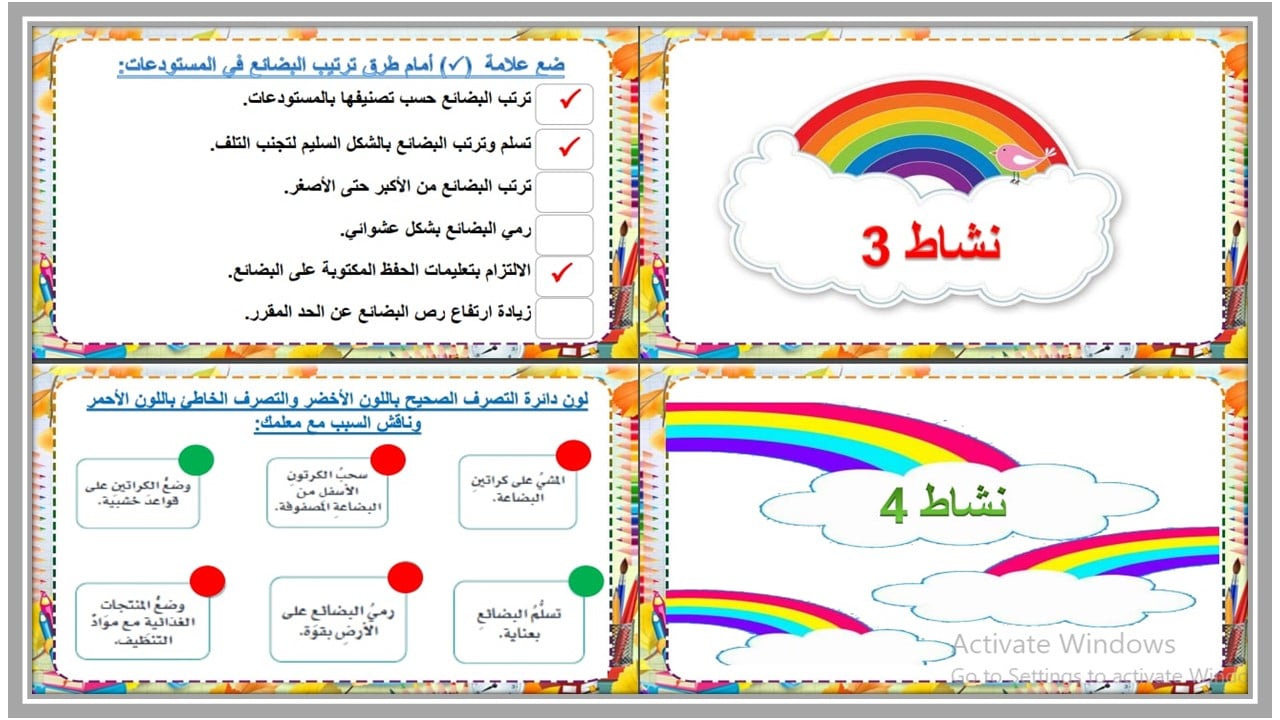 بوربوينت مادة التربية المهنية الصف الثالث الثانوي التربية الفكرية الفصل الثالث