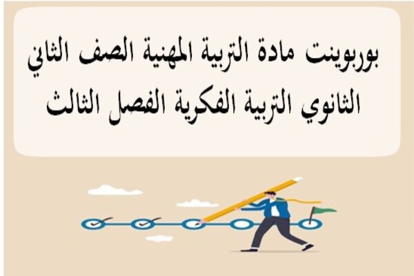 بوربوينت مادة التربية المهنية الصف الثاني الثانوي التربية الفكرية الفصل الثالث