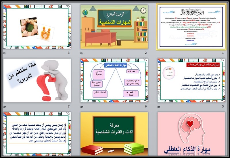 بوربوينت مادة المهارات الحياتية الصف الثاني كبيرات الفصل الثالث