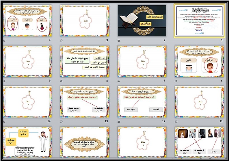 بوربوينت مادة تربية إسلامية صف ثاني متوسط تربية فكرية الفصل الدراسي الثالث