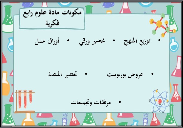 بوربوينت مادة علوم الصف الرابع الابتدائي التربية الفكرية فصل دراسي الثالث