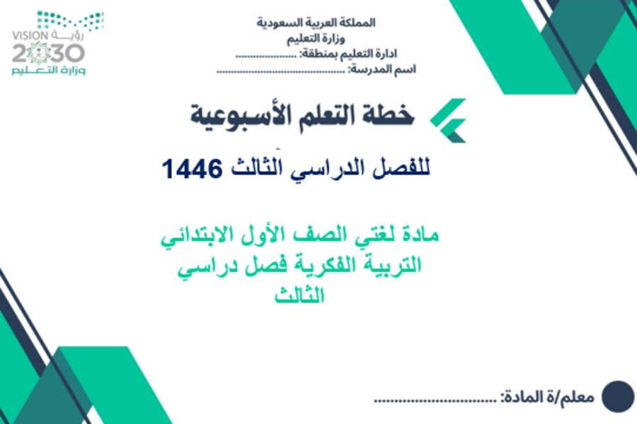 بوربوينت مادة لغتي الصف الأول الابتدائي التربية الفكرية فصل دراسي الثالث