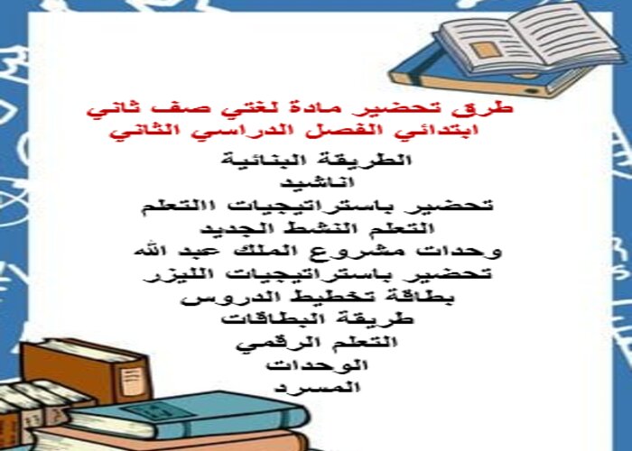 بوربوينت مادة لغتي صف ثاني ابتدائي الفصل الدراسي الثاني