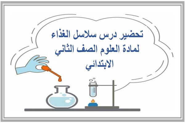 تحضير درس سلاسل الغذاء لمادة العلوم الصف الثاني الابتدائي  