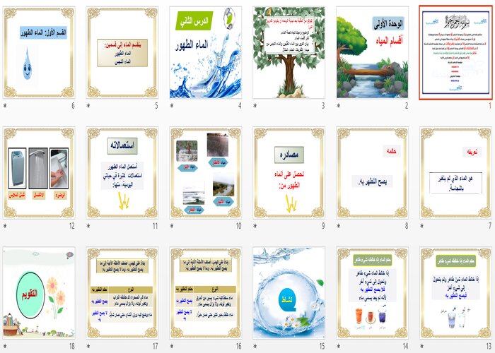تحضير فقه رابع ابتدائي الفصل الاول