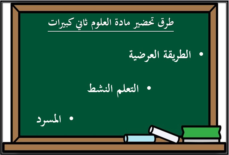 تحضير مادة العلوم الصف الثاني كبيرات الفصل الثالث