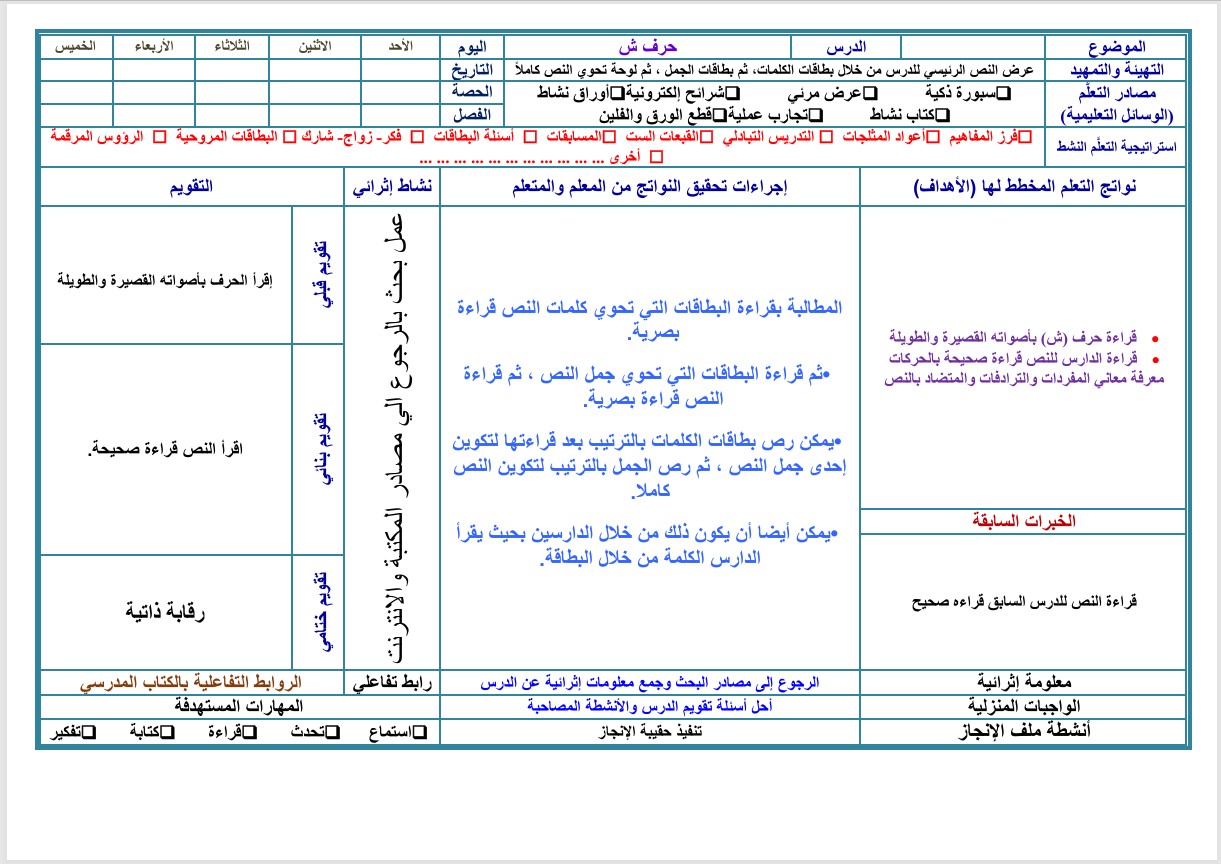 بوربوينت لمادة لغتي الصف الأول كبيرات الفصل الثاني
