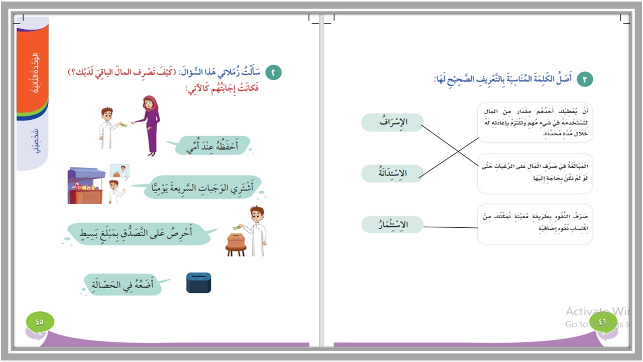 حل أسئلة تربية أسرية ثاني ابتدائي الفصل الدراسي الثالث