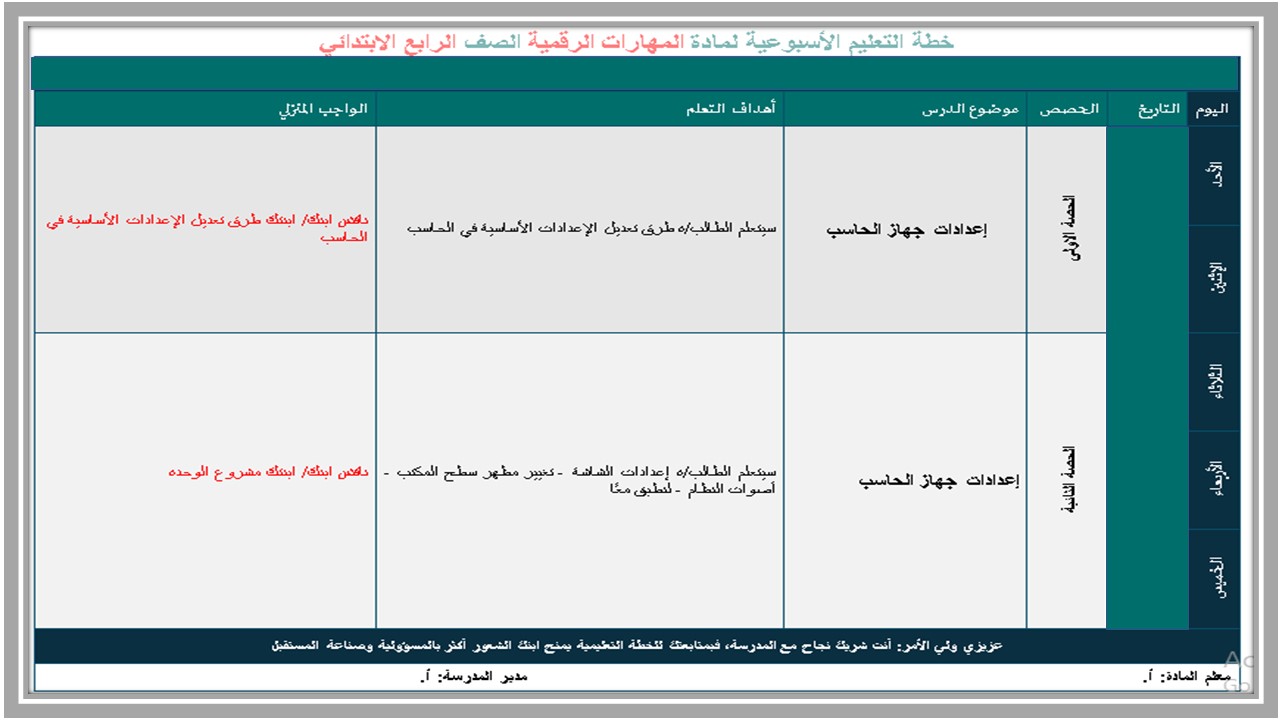 حل اسئلة حاسب الي رابع ابتدائي الفصل الاول