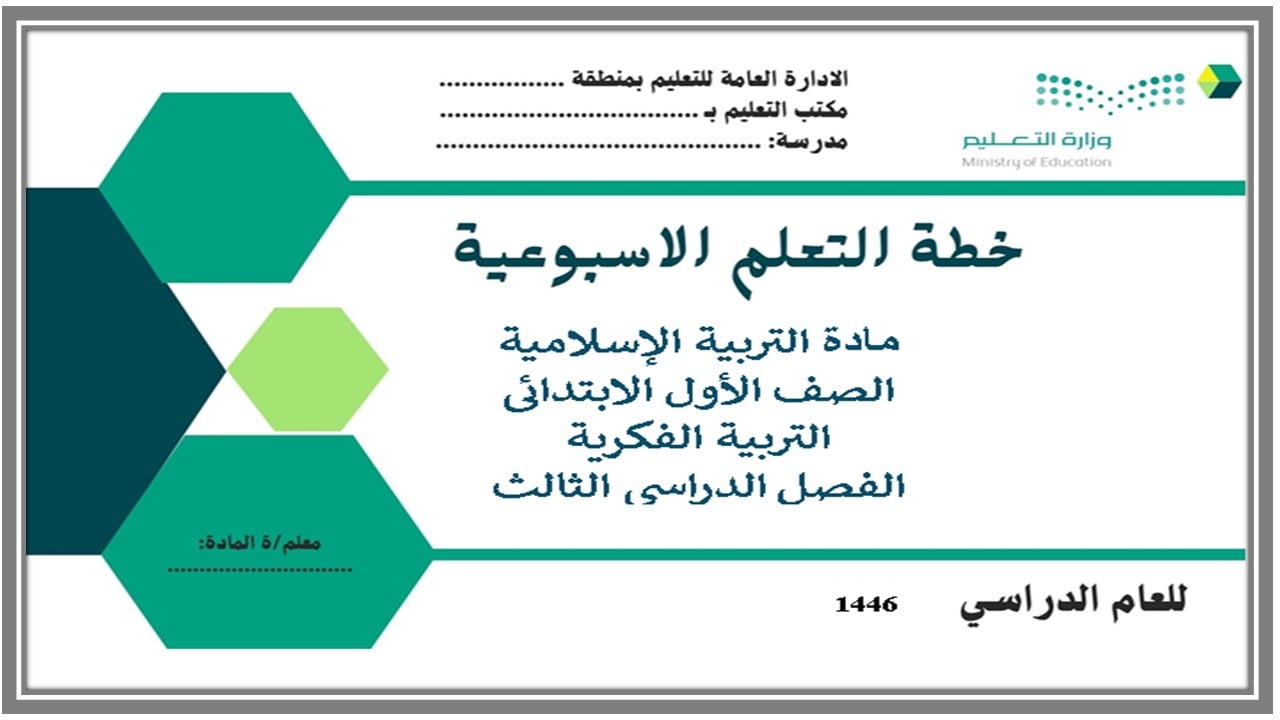 عروض بوربوينت التربية الإسلامية الصف الأول الابتدائي التربية الفكرية الفصل الدراسي الثالث