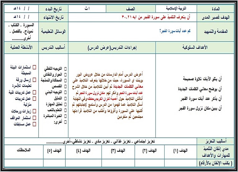 عروض بوربوينت مادة التربية الإسلامية الصف الأول الثانوي التربية الفكرية الفصل الدراسي الثالث