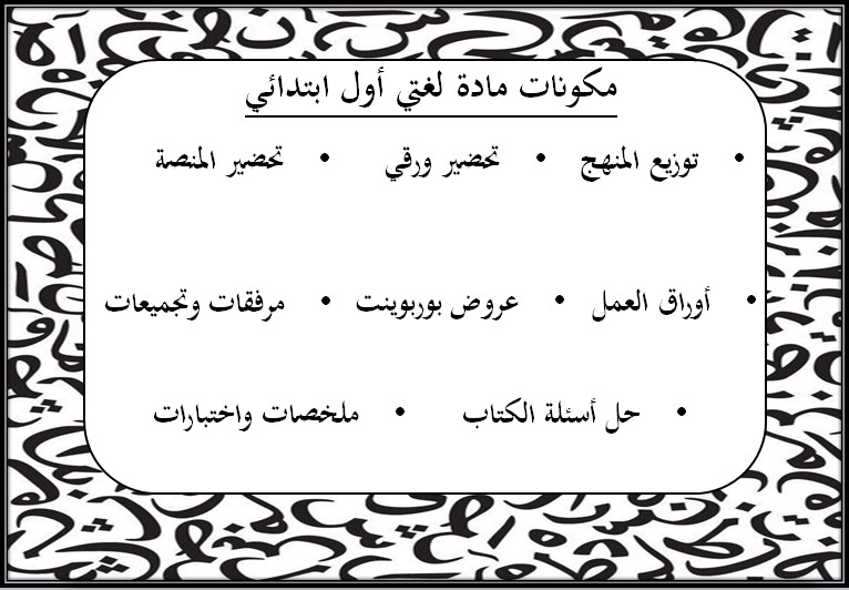 عروض بوربوينت مادة لغتي صف أول ابتدائي الفصل الثالث عروض بوربوينت مادة لغتي صف أول ابتدائي الفصل الثالث