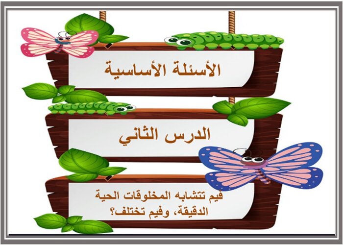فيمَ تتشابه المخلوقات الحية الدقيقة . وفيمَ تختلف ؟ مادة العلوم سادس إبتدائي 
