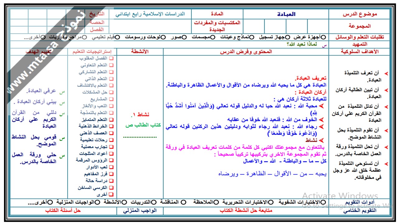 مهارات حديث رابع ابتدائي الفصل الثاني