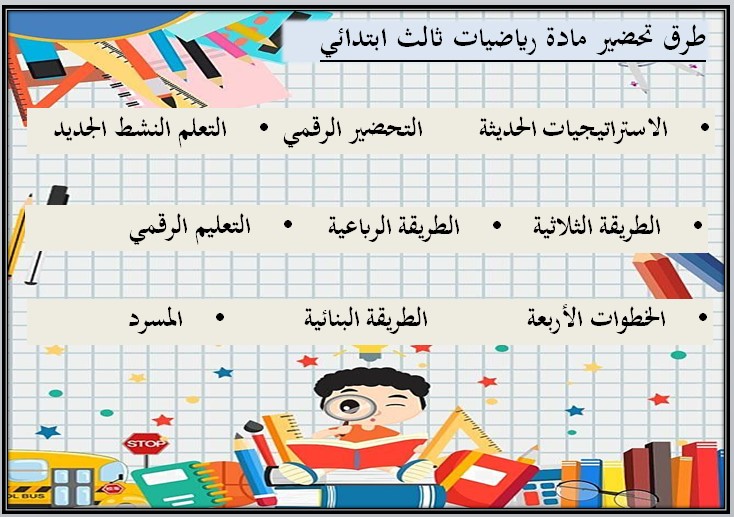 مهارات مادة الرياضيات للصف الثالث الإبتدائي الفصل الدراسي الأول