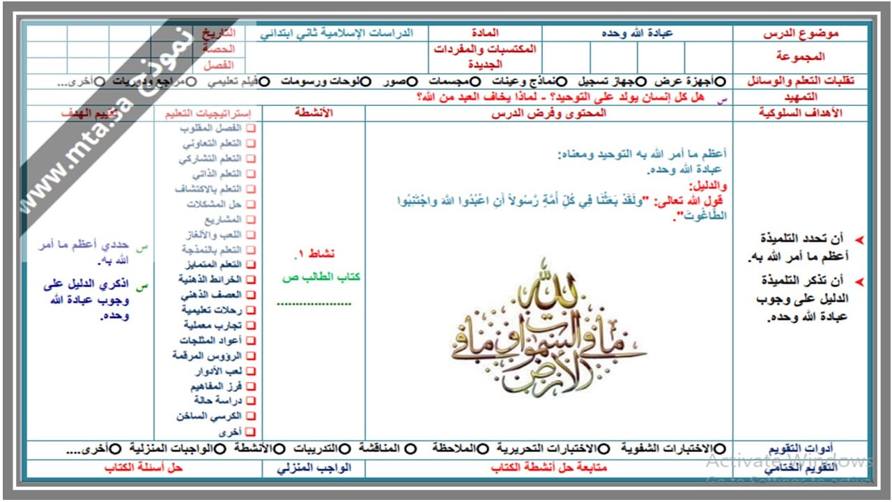 مهارات مادة التوحيد صف ثاني ابتدائي الفصل الدراسي الثاني مهارات مادة التوحيد صف ثاني ابتدائي الفصل الدراسي الثاني
