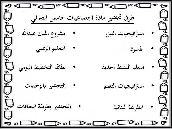 طرق تحضير ورق عمل مادة اجتماعيات للصف الخامس الابتدائي الفصل الدراسي الثاني