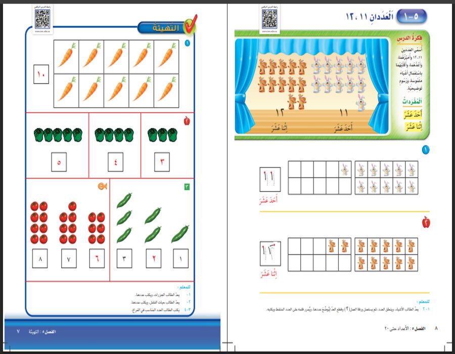 ورق عمل مادة الرياضيات صف أول ابتدائي الفصل الدراسي الثاني