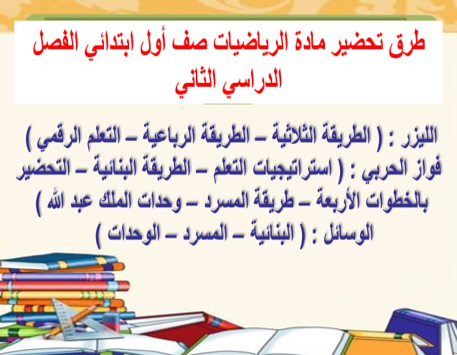 ورق عمل مادة الرياضيات صف أول ابتدائي الفصل الدراسي الثاني