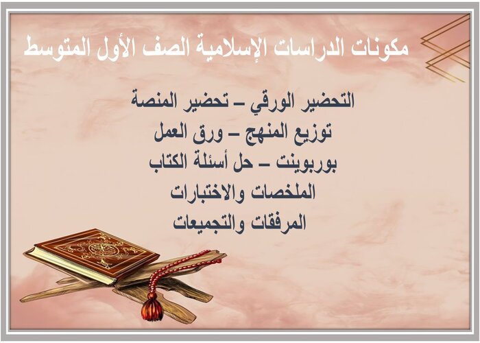 تحضير درس خطر الشرك مادة التوحيد الصف الأول المتوسط 
