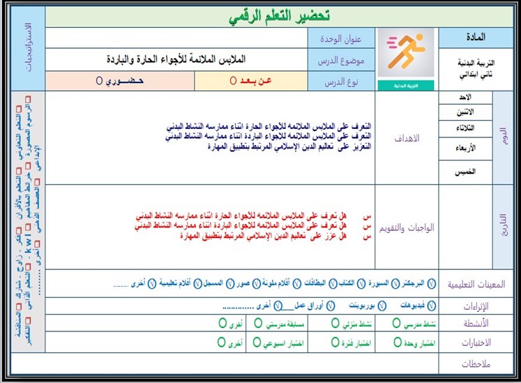 باوربوينت التربية البدنية والدفاع عن النفس الصف الثاني ابتدائي الفصل الدراسي الثاني
