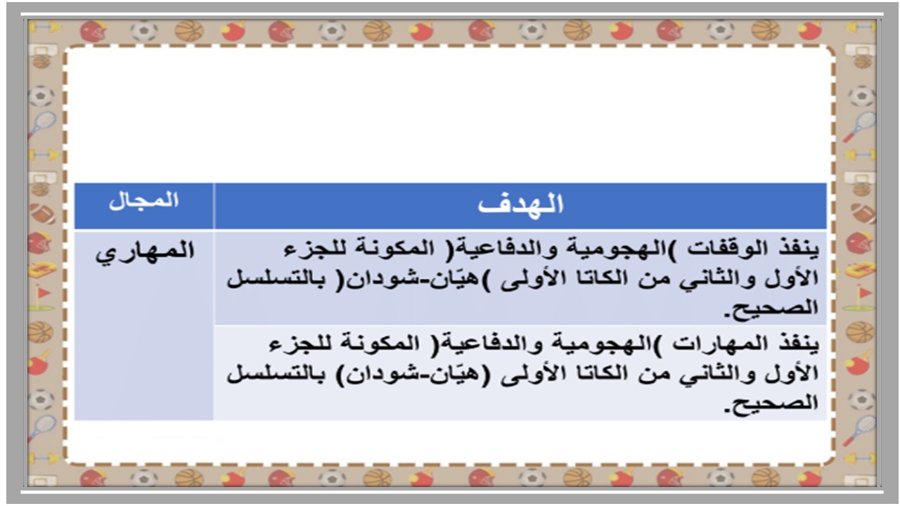 تحضير مادة التربية البدنية والدفاع عن النفس الصف الاول متوسط الفصل الدراسي الاول تحضير مادة التربية البدنية والدفاع عن النفس الصف الاول متوسط الفصل الدراسي الاول
