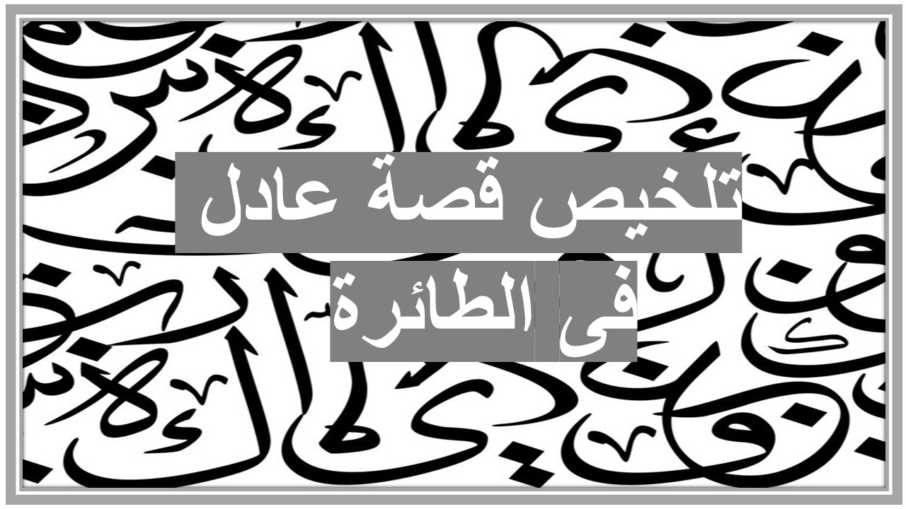تلخيص قصة عادل فى الطائرة 