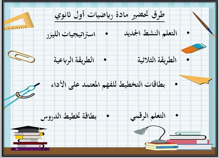 حل كتاب الرياضيات اول ثانوي
