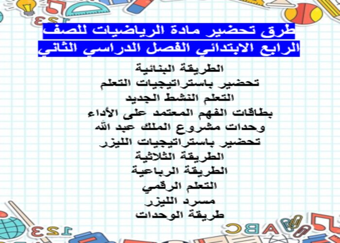 كتاب الرياضيات للصف الرابع الابتدائي الفصل الدراسي الثاني pdf