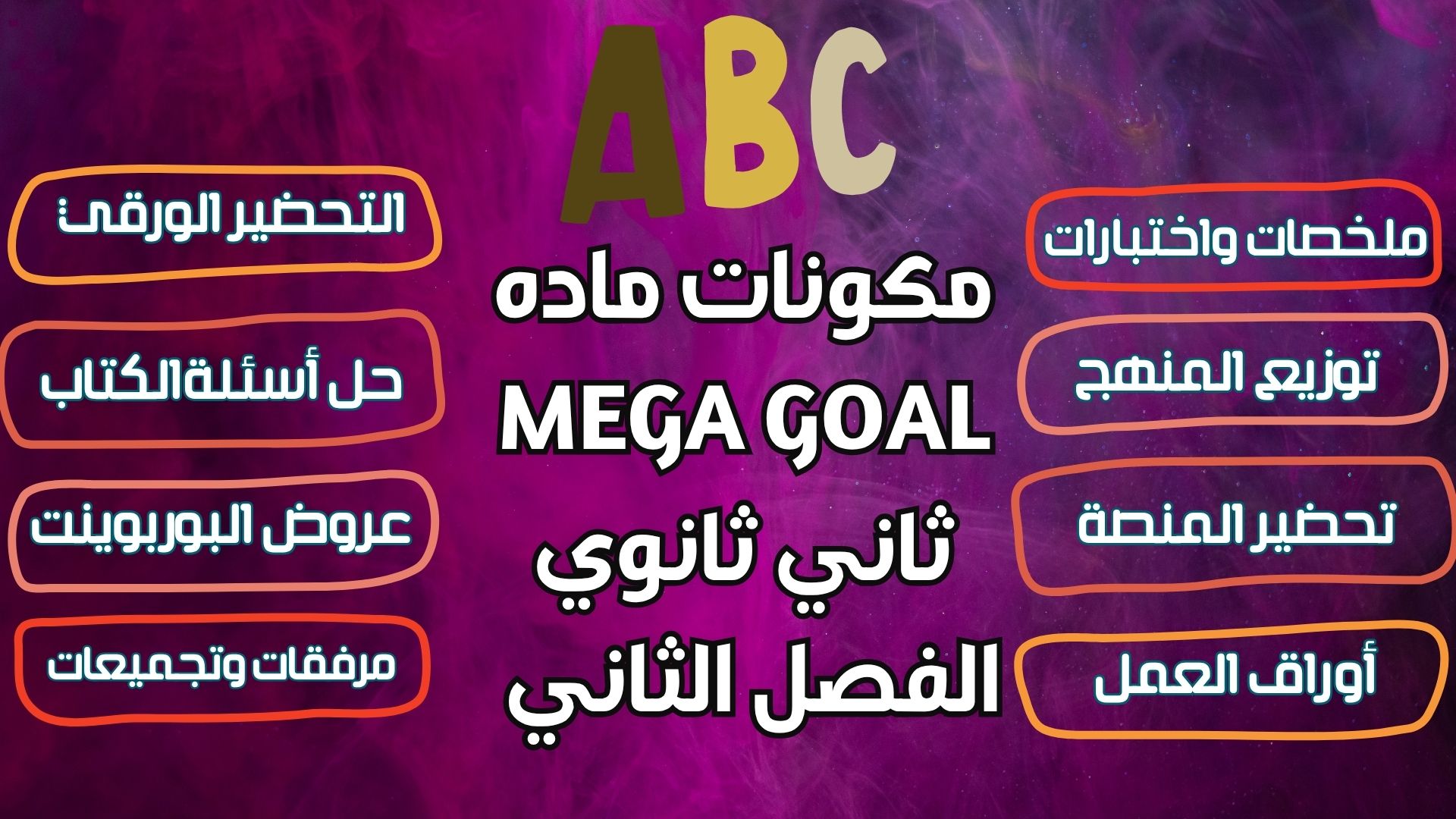 حل كتاب MEGA GOAL 2-2 ثاني ثانوي الفصل الثاني