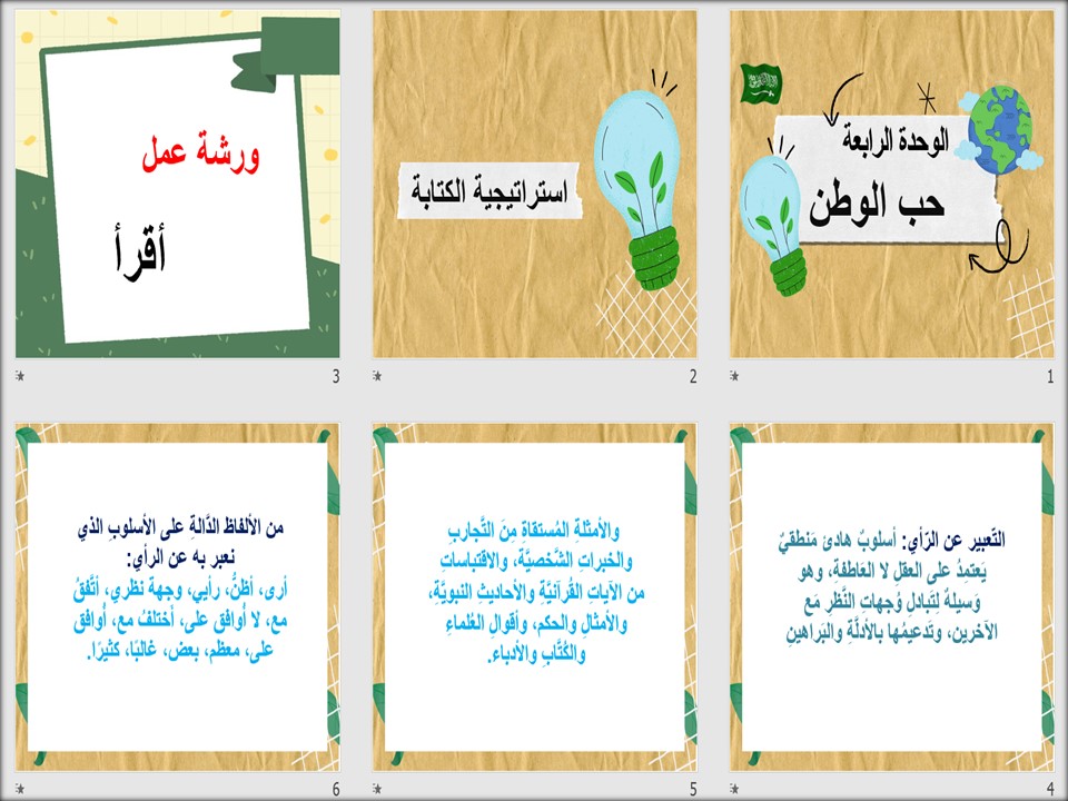 بوربوينت مادة لغتي للصف الثاني متوسط الفصل الدراسي الثاني