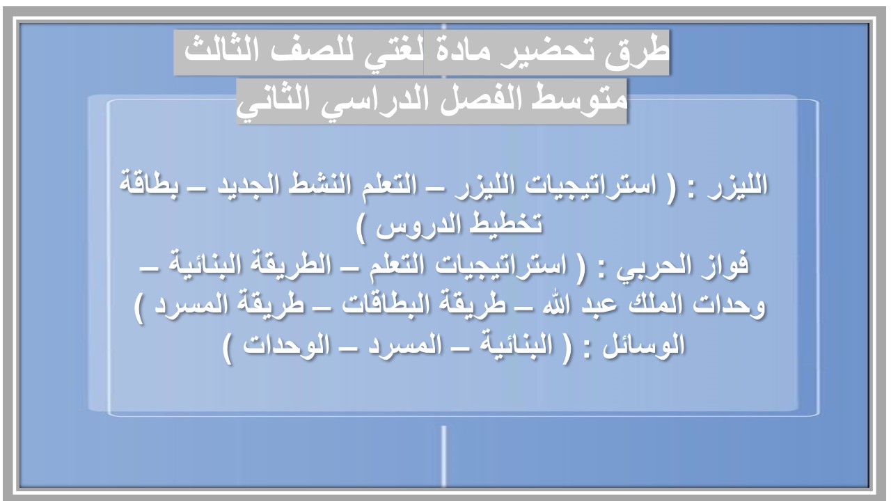 حل أسئلة مادة لغتي للصف الثالث متوسط الفصل الدراسي الثاني 