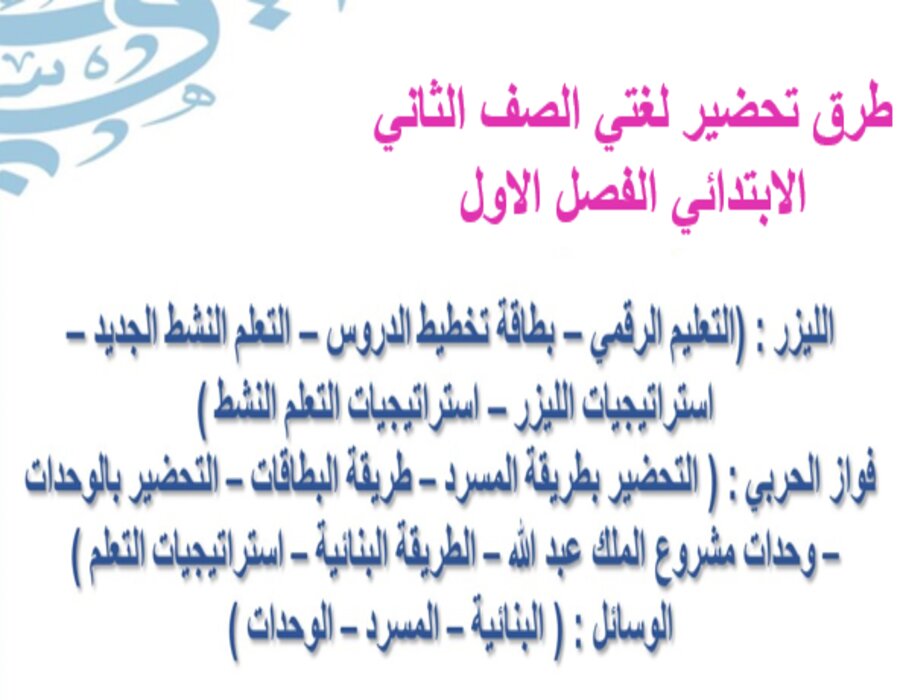 كتاب لغتي الصف الثاني الابتدائي الفصل الاول