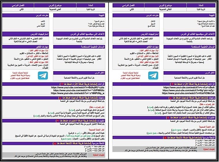 أوراق عمل التربية الفنية الصف الثاني الابتدائي الفصل الثاني