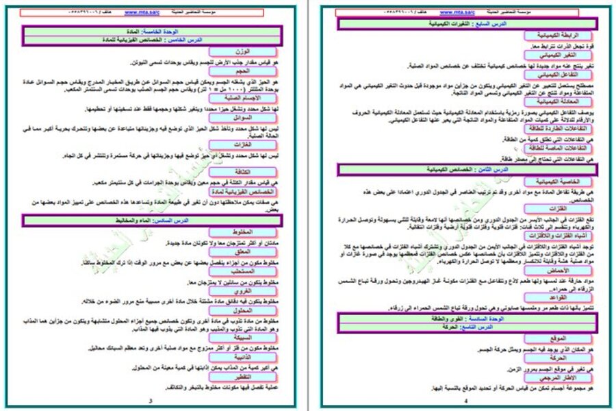 اوراق عمل مادة العلوم الصف السادس الابتدائي الفصل الدراسي الثالث اوراق عمل مادة العلوم الصف السادس الابتدائي الفصل الدراسي الثالث