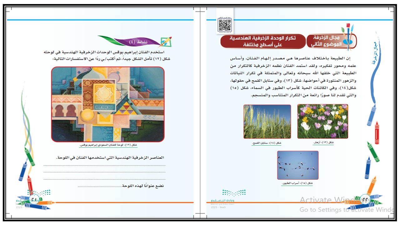 بوربوينت التربية الفنية الصف الثالث الابتدائي الفصل الثالث